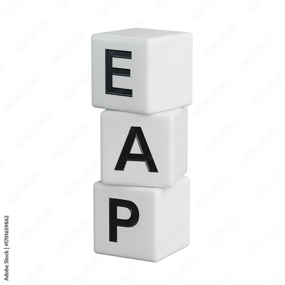 Poster eap questions and answers on wooden elements.close up of wooden elements,business concept.supports p