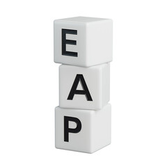 eap questions and answers on wooden elements.close up of wooden elements,Business Concept.Supports PNG files with transparent backgrounds.
