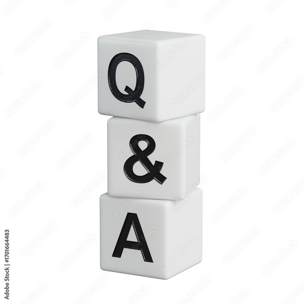 Fototapete qa question answer. the wooden elements form the word qa question answer. business the concept of qa