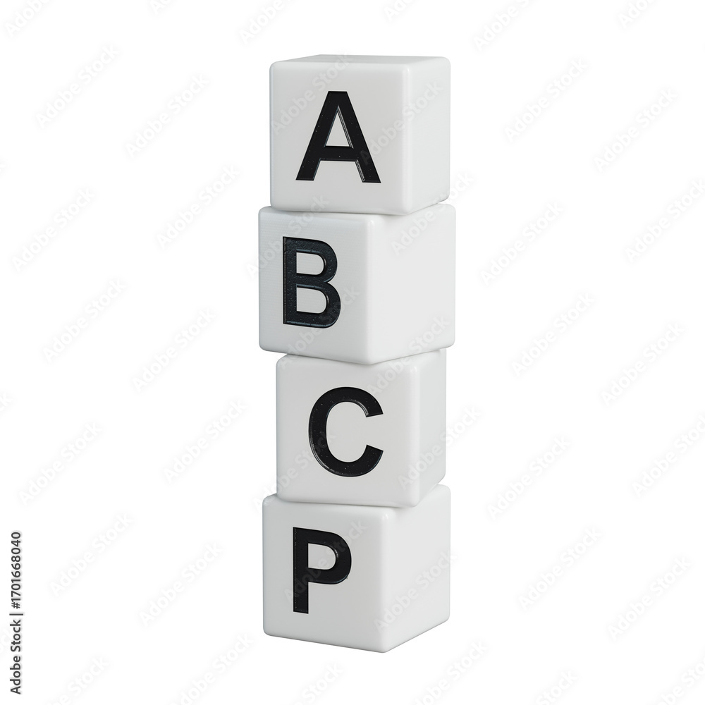 Poster word abcp on wooden elements with copy space.close up of wooden elements,business concept.supports p