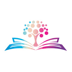 learning tree logo design. university education logo