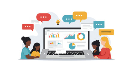 business people with laptop