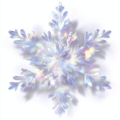 Iridescent Snowflake - Winter Holiday Design Element