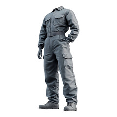 Durable Utility Workwear Coveralls isolated on a transparent background