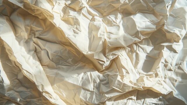A close-up shot of a crumbled paper with creases and folds, suitable for use in illustrations about imperfection or chaos