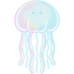 jellyfish pastel colorful 