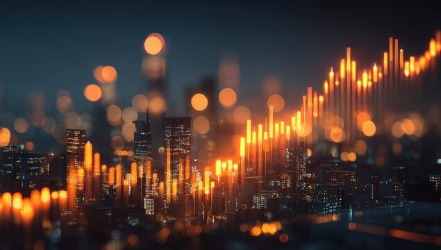 Night city financial graph