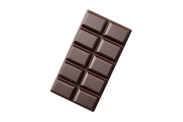 Luxury chocolate bar wrapper mockup isolated a white background blank label area for elegant branding perfect for confectionery packaging product showcase and marketing