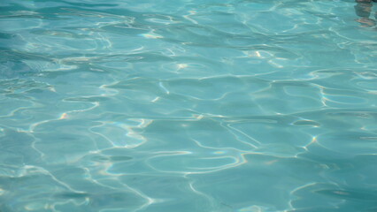 blue water in the pool