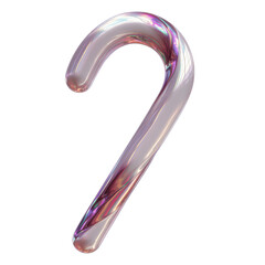 Iridescent Candy Cane Festive Abstract 3D Render