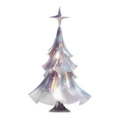 Iridescent Modern Christmas Tree Ornament - Festive Holiday Decoration