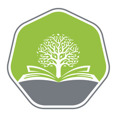 learning tree logo design. university education logo