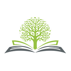 learning tree logo design. university education logo