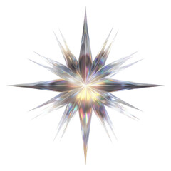 Iridescent Starburst Abstract Celestial Design Element