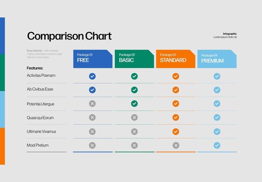 Comparison Chart Infographic Template with Bold Colors