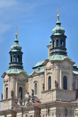 Church of Saint Nicholas Czechoslovak Hussite Church in the Old Town square in Prague, Czech Republic