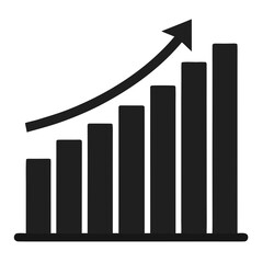 business graph with arrow