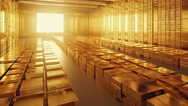 pure gold bars most valuable and sought-after assets, making them top priority for the bank safe. Countries used gold standard maintained reserve of gold to back up their currency value. AI-generated