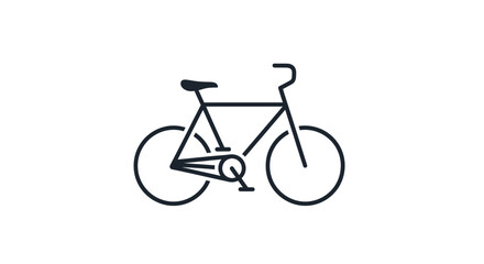Fototapeta premium Minimalist bicycle icon symbolizing fitness transportation and recreation with clean vector design