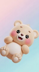 Adorable Cartoon Bear Illustration.