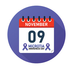 Microtia Awareness Day November 09 Calendar Graphic Design. banner for social media post. Vector Illustration