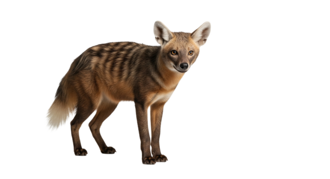 Aardwolf with white background
