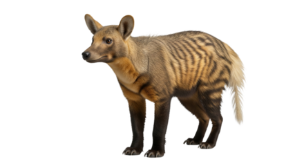 Aardwolf with white background