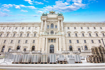 A majestic view of the Neue Burg, part of the sprawling Hofburg Palace in Vienna