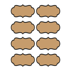 Decorative Frames with Black Border for Labels or Stickers