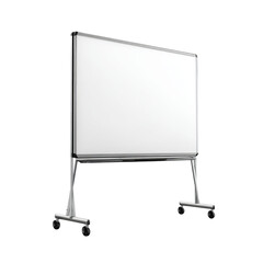 Fototapeta premium Large white interactive whiteboard on wheels