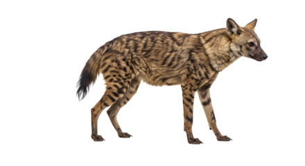 Aardwolf with white background