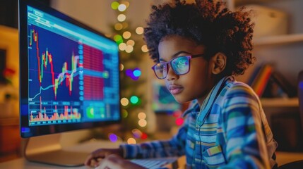 Children's business, Young boss, Invest, Online Trading, Analyzing Statistics