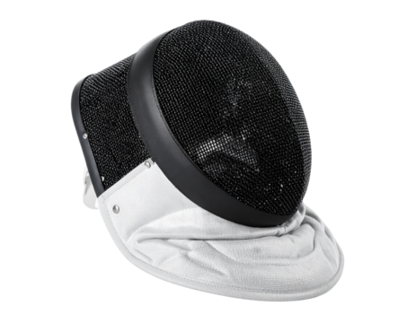 Fencing mask icon isolated on a white background.