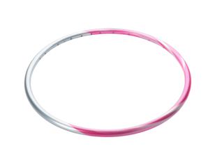 Pink hula hoop icon isolated on a white background.