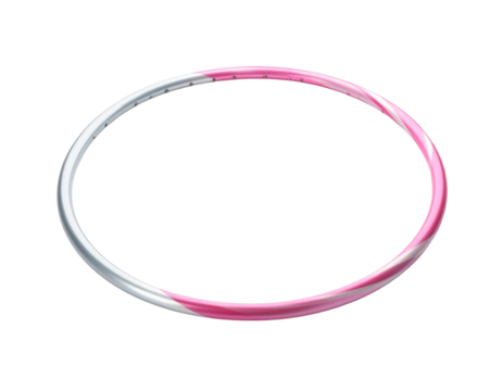 Pink hula hoop icon isolated on a white background.
