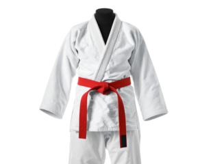 Judo gi uniform icon isolated on a white background.