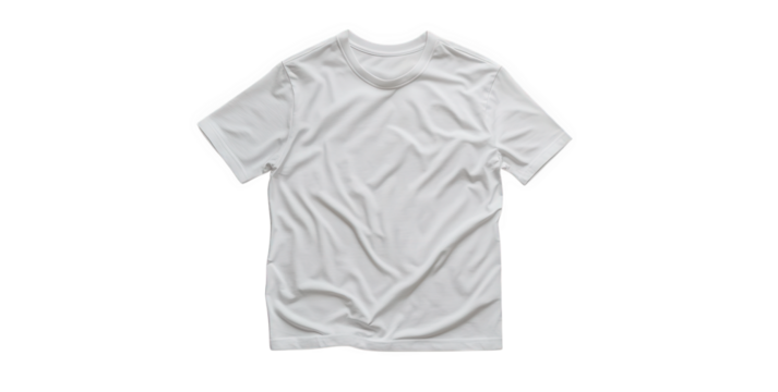 Plain white tshirt isolated on transparent background
