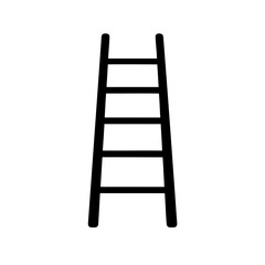 ladder icon silhouette vector