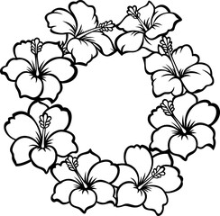 Wreath made of hibiscus flowers