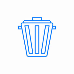 trash can waste icon sign vector
