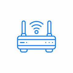 wifi router device icon sign vector