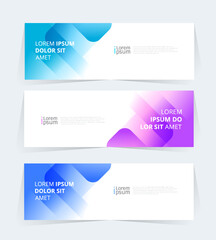 Geometric banner design with Vector presentation template.