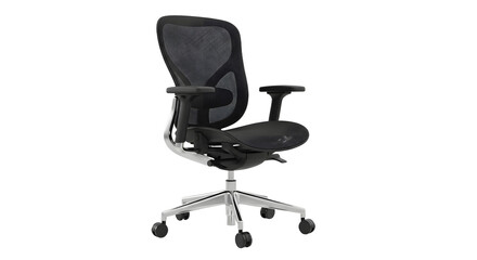 Black Ergonomic Office Chair with Mesh Backrest and Adjustable Features for Modern Workspace