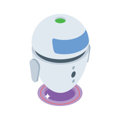 A handy isometric style icon of smart voice assistant