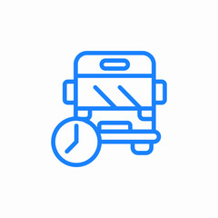 bus schedule icon sign vector