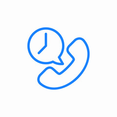 conversation call time icon sign vector