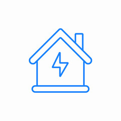 electricity house icon sign vector