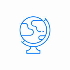 globe stand icon sign vector