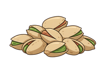 A pile of shelled pistachios with vibrant green kernels