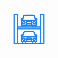 multilayer parking icon sign vector